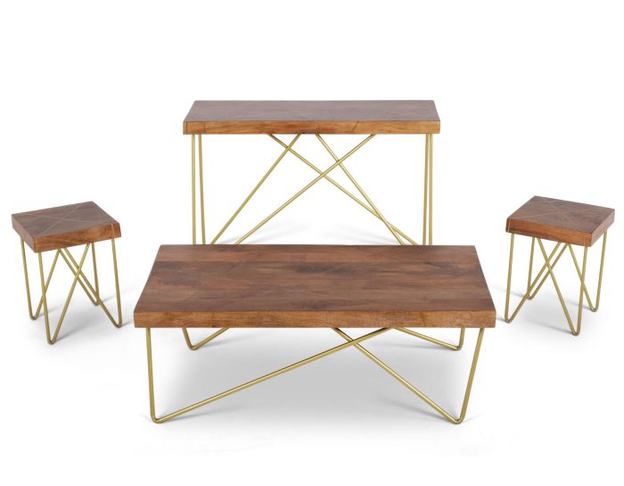 Walter Brass Inlay Sofa Table - Image 2