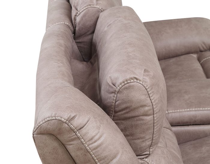 Aria Dual-Power Reclining Console Loveseat, Desert Sand - Image 3