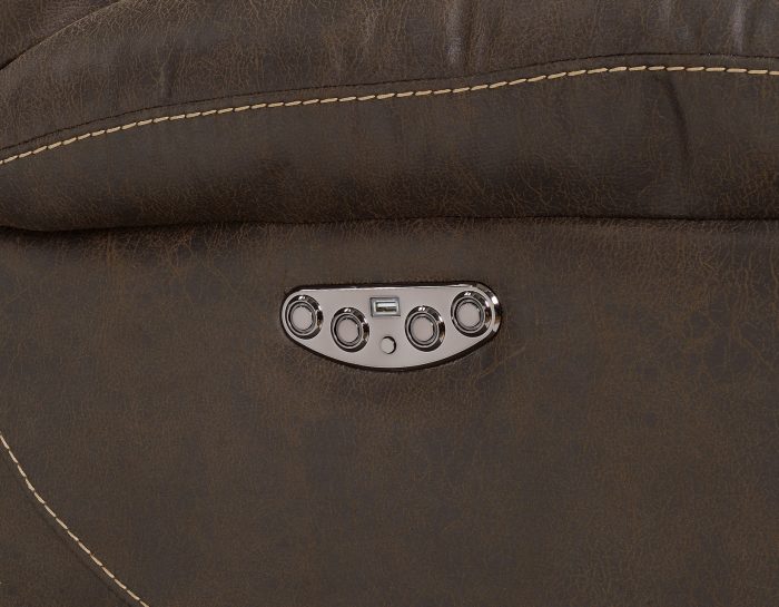 Aria Dual-Power Recliner, Saddle Brown - Image 3