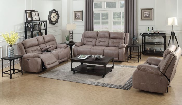 Aria Dual-Power Reclining Sofa, Desert Sand - Image 2