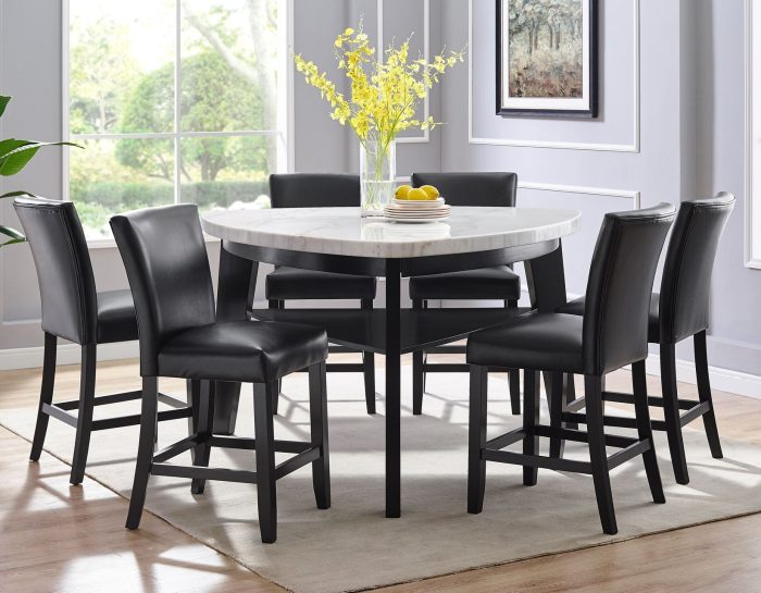 Carrara 24" Counter Stool,  Black Leatherette - Image 7