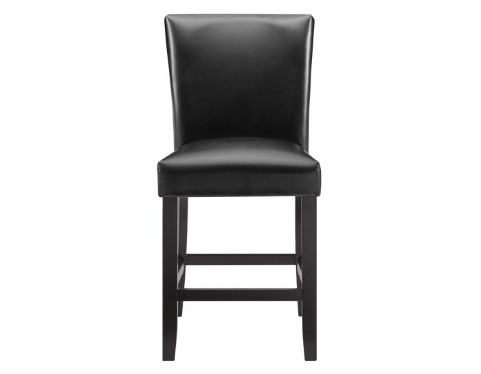 Carrara 24" Counter Stool,  Black Leatherette - Image 6