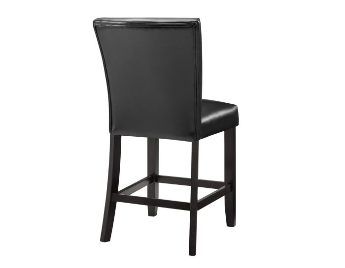 Carrara 24" Counter Stool,  Black Leatherette - Image 3