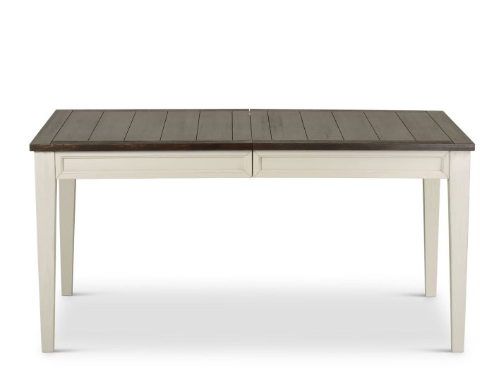 Cayla 64-80 inch Table w/16" Leaf - Dark Oak& White - Image 7