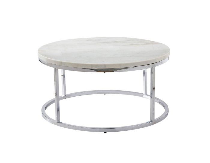 Echo White Marble Top Chairside End Table - Image 9