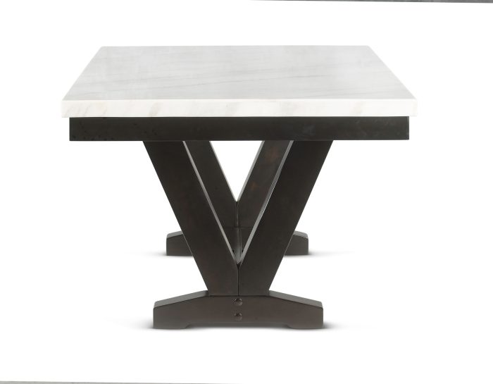Finley 72 inch White Marble Top Dining Table - Image 2