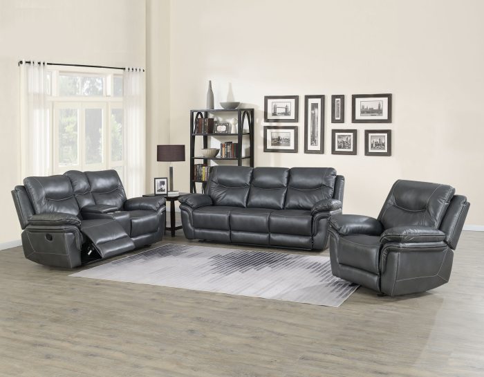 Isabella Manual Glider Recliner, Grey - Image 2