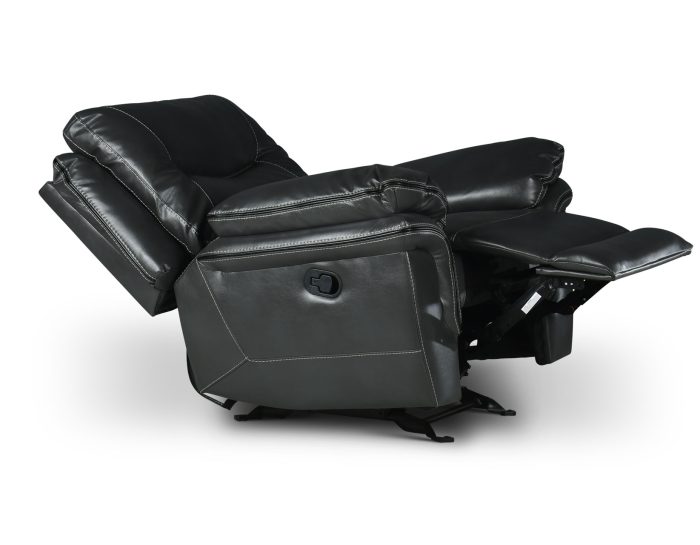 Isabella Manual Glider Recliner, Grey - Image 3