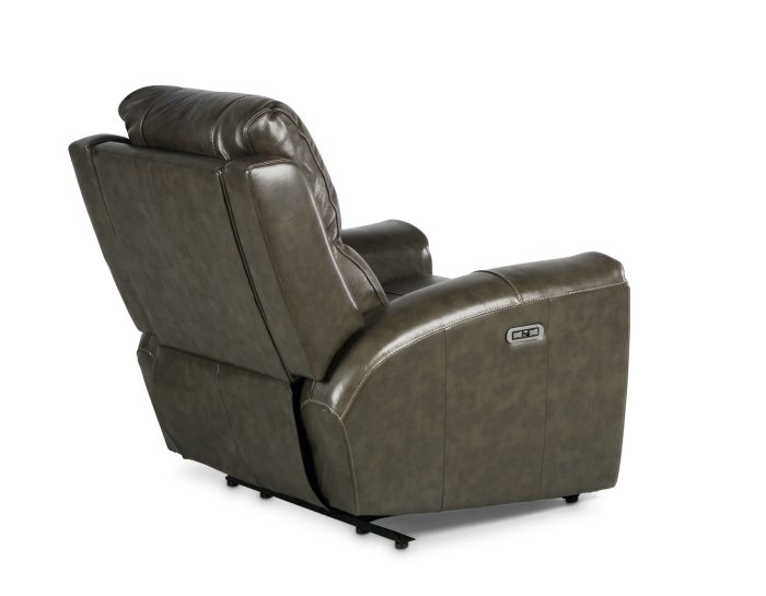 Laurel Dual-Power Leather Recliner, Grey - Image 10