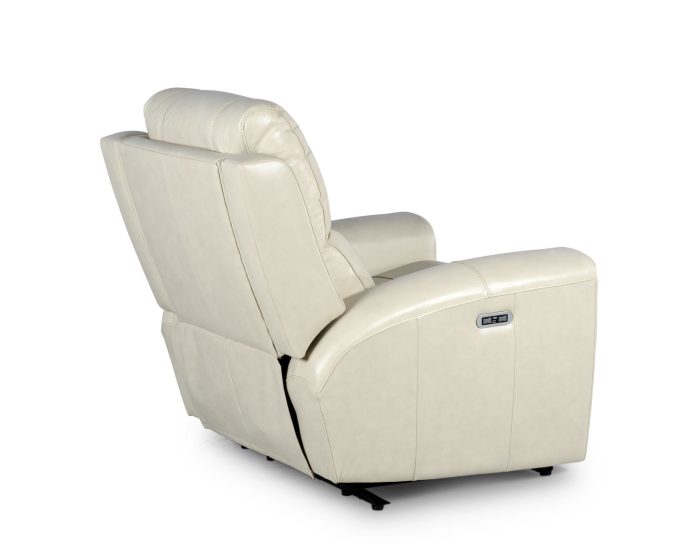 Laurel Dual -Power Leather Recliner, Ivory - Image 10