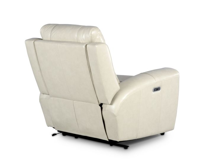 Laurel Dual -Power Leather Recliner, Ivory - Image 9