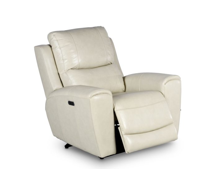 Laurel Dual -Power Leather Recliner, Ivory - Image 2