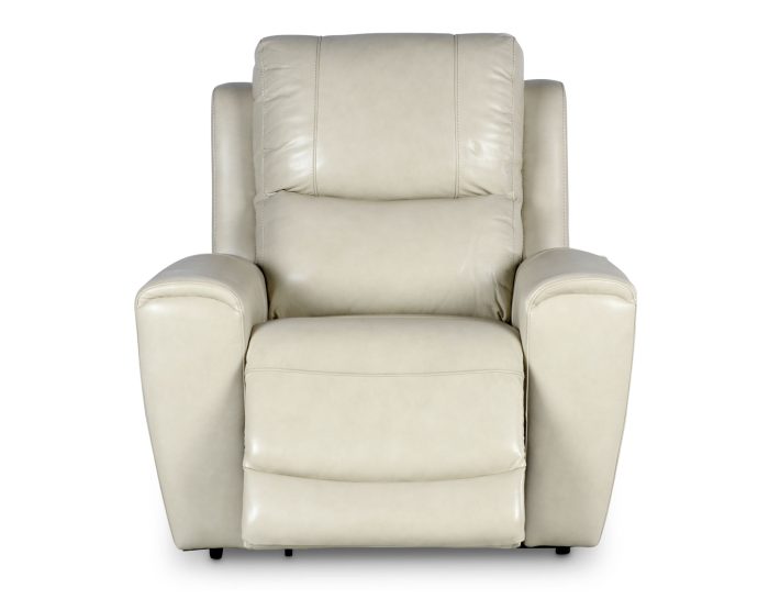 Laurel Dual -Power Leather Recliner, Ivory - Image 5
