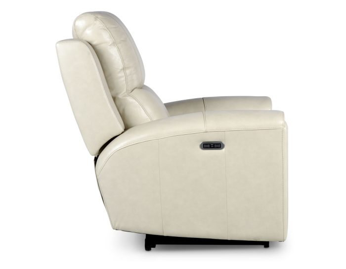 Laurel Dual -Power Leather Recliner, Ivory - Image 6