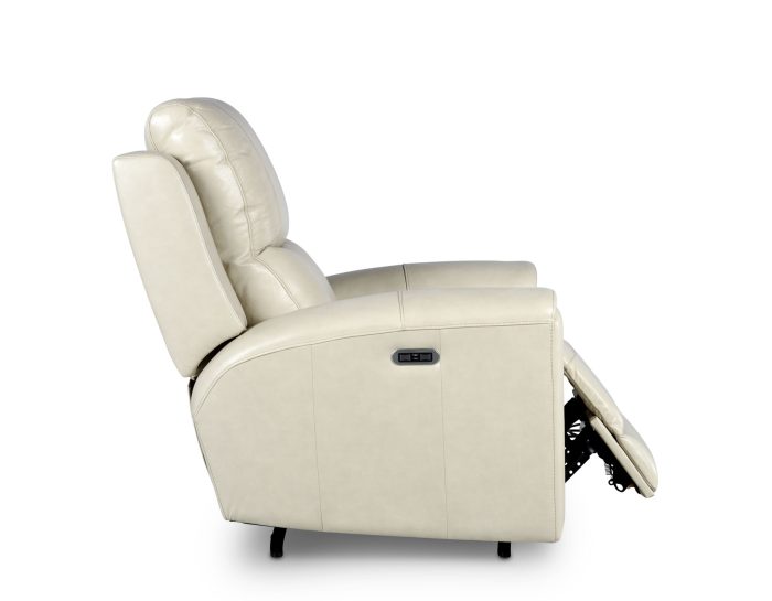 Laurel Dual -Power Leather Recliner, Ivory - Image 7