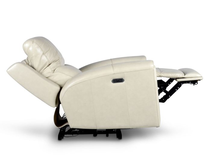 Laurel Dual -Power Leather Recliner, Ivory - Image 8