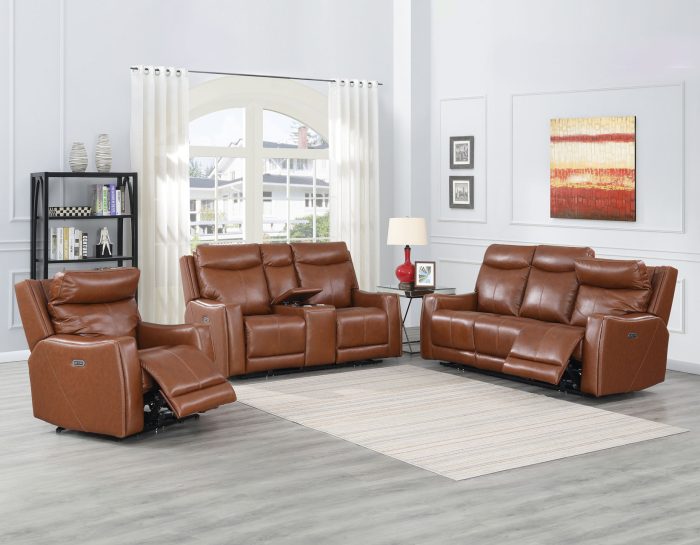 Natalia Dual-Power Leather Recliner, Coach - Image 2