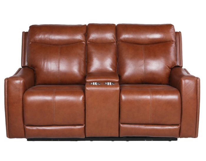 Natalia Dual-Power Reclining Console Loveseat, Coach - Image 12