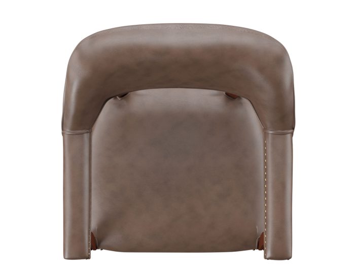 Tournament Arm Chair w/Casters - Brown - Image 7