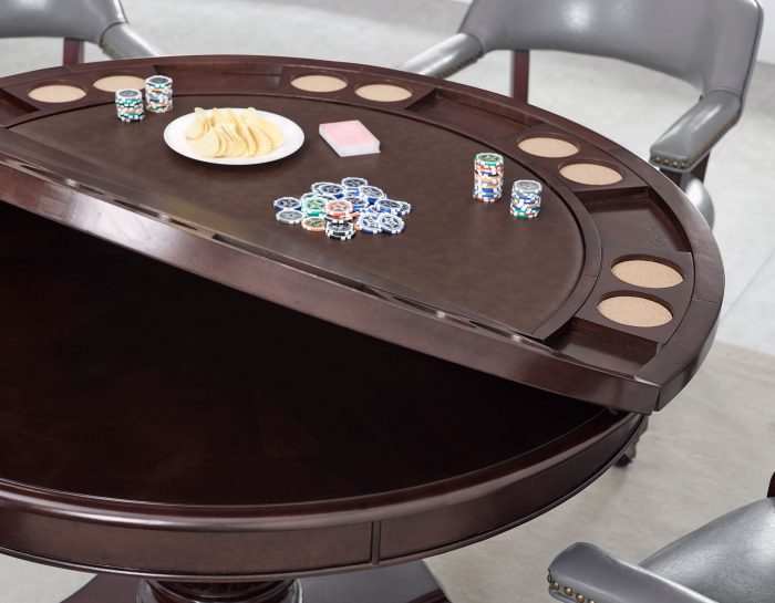 Tournament, Game Table and Chairs, 6-Piece, Brown<br>(Table & 4 Side Chairs) - Image 6