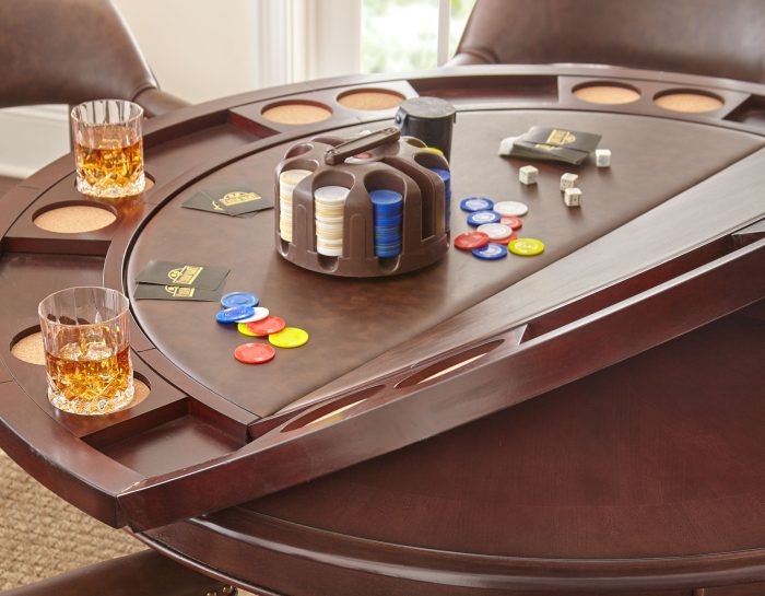 Tournament, Game Table and Chairs, 6-Piece, Brown<br>(Table & 4 Side Chairs) - Image 9