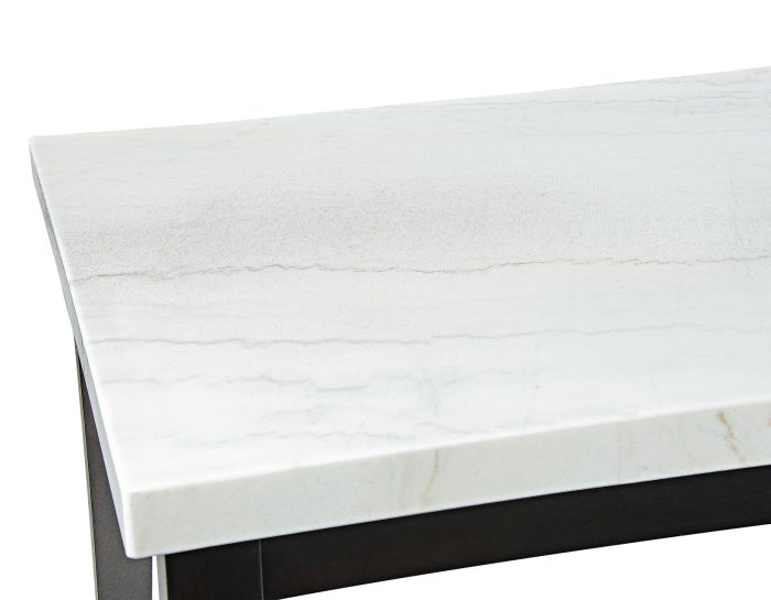 Westby White Marble Top Dining Table - Image 3