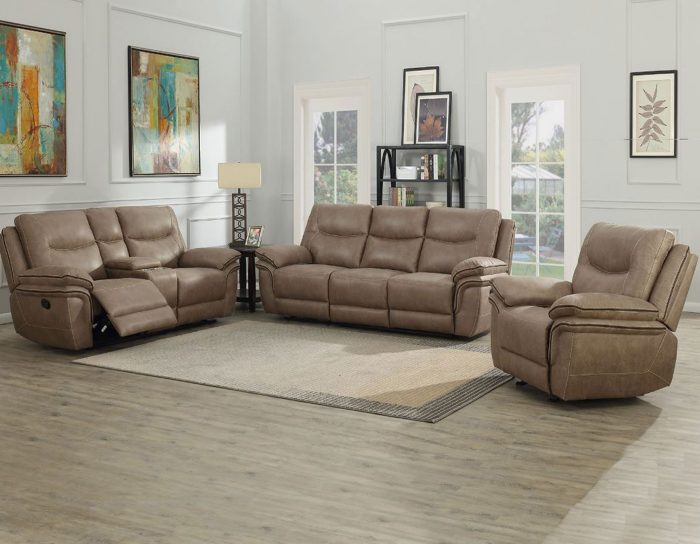 Isabella Manual Reclining Sofa, Sand - Image 2