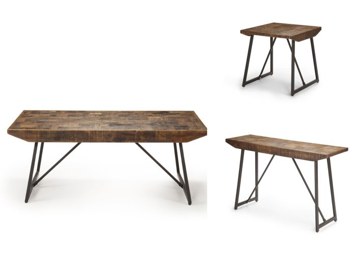 Walden Parquet 3-Piece Occasional Set<br>(Cocktail & 2 End Tables) - Image 8