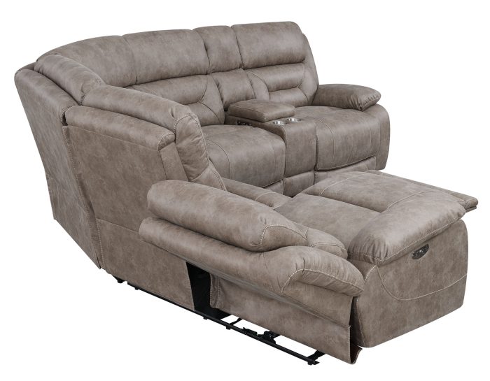 Aria 3-Piece Dual-Power Reclining Sectional, Desert Sand - Image 3