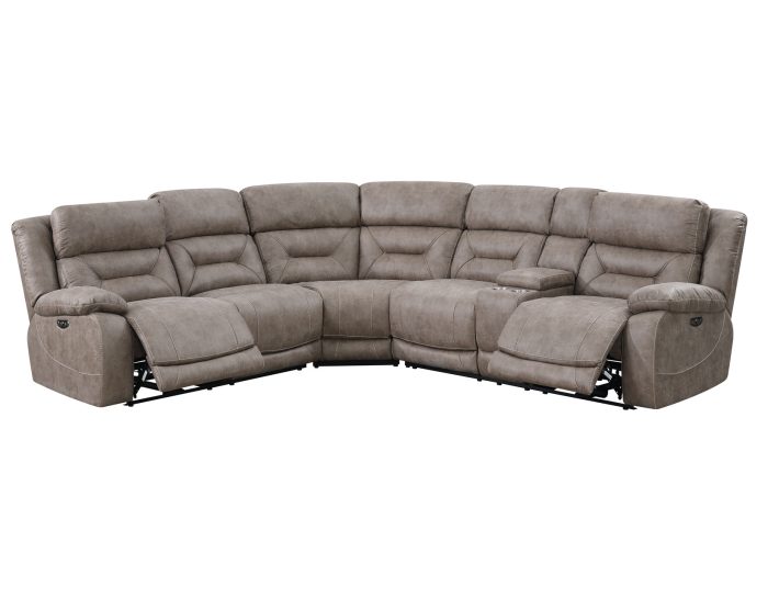 Aria 3-Piece Dual-Power Reclining Sectional, Desert Sand - Image 4