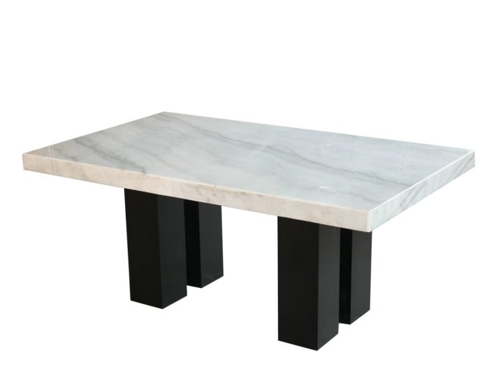 Camila Marble Dining Group<br>(Table & 4 Blue Velvet Side Chairs)<br>Black and Silver Side Chairs Can Be Added Optionally - Image 5