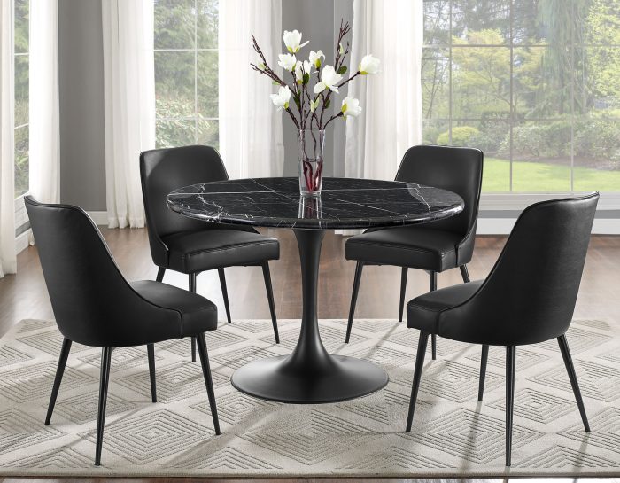 Colfax, Black Leatherette Side Chair - Image 2