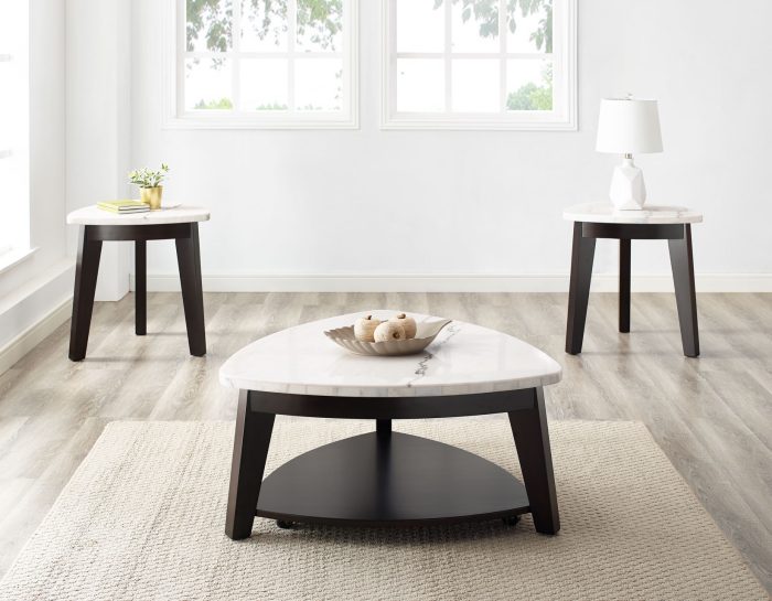 Francis Marble Top Cocktail Tblw/Casters - Image 2