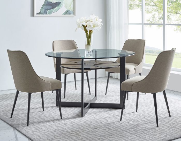 Olson 48 inch Round Glass Top Table - Image 4