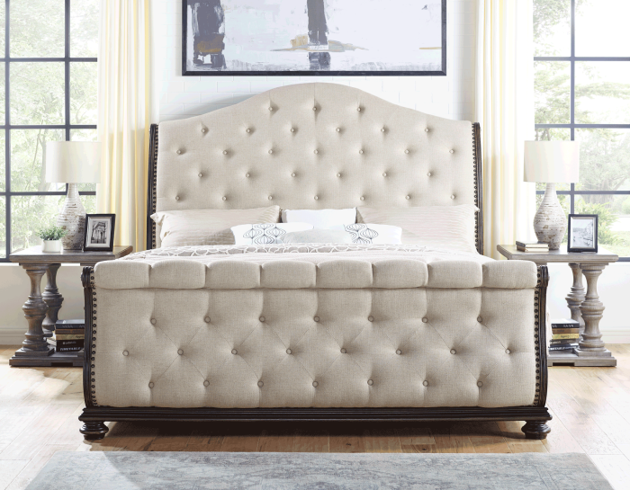 Rhapsody Sleigh 4-Piece King Set (King Bed/DR/MR/NS) - Image 5