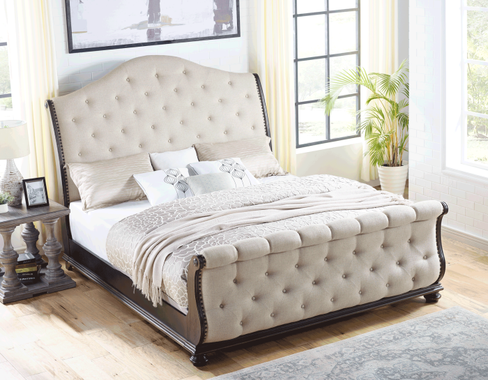 Rhapsody Sleigh 4-Piece King Set (King Bed/DR/MR/NS) - Image 3