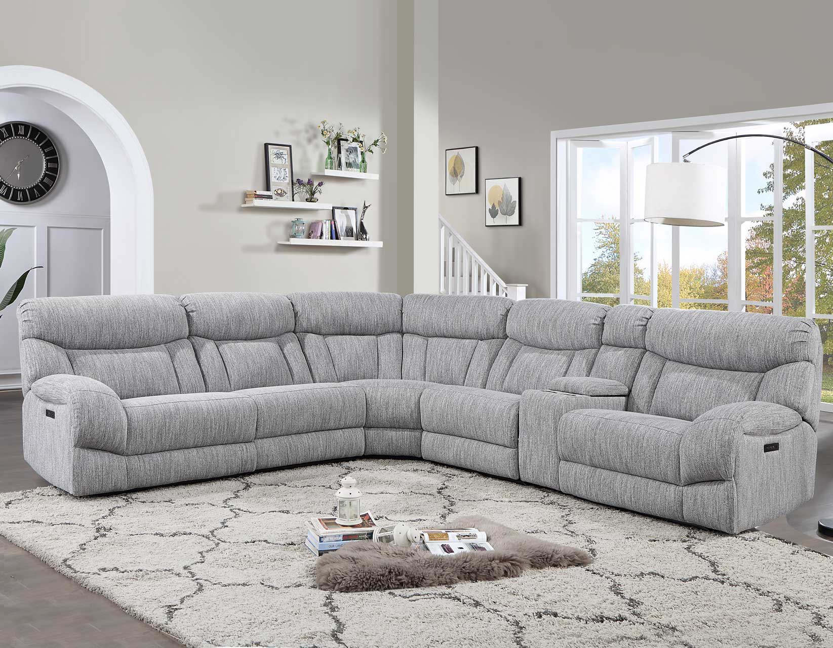 Steve Silver Company Park City Manual Reclining Fabric Sectional