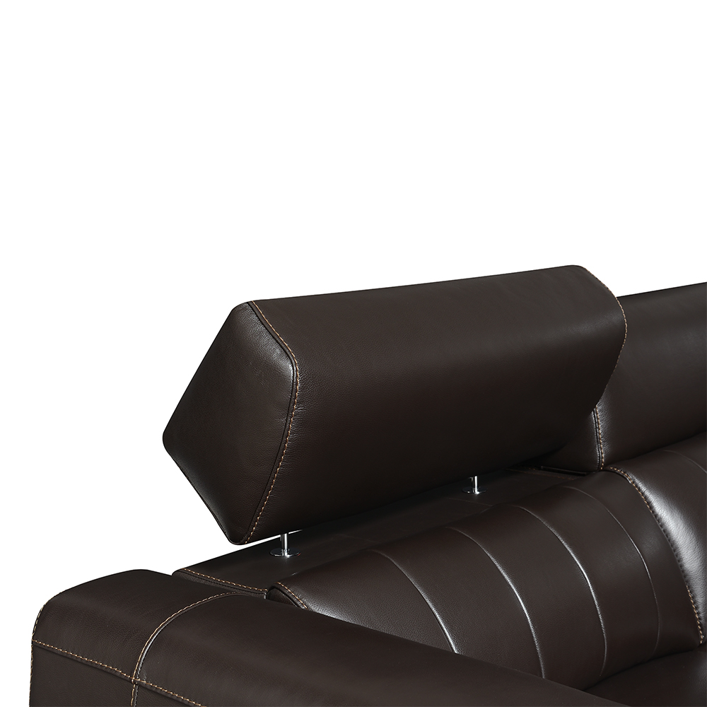 NARA 6-PIECE DUAL-POWER LEATHER RECLINING SECTIONAL - Image 3