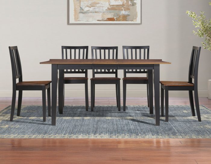 Joplin Solid Wood Farmhouse Chair, Walnut and Ebony Finish - Image 12