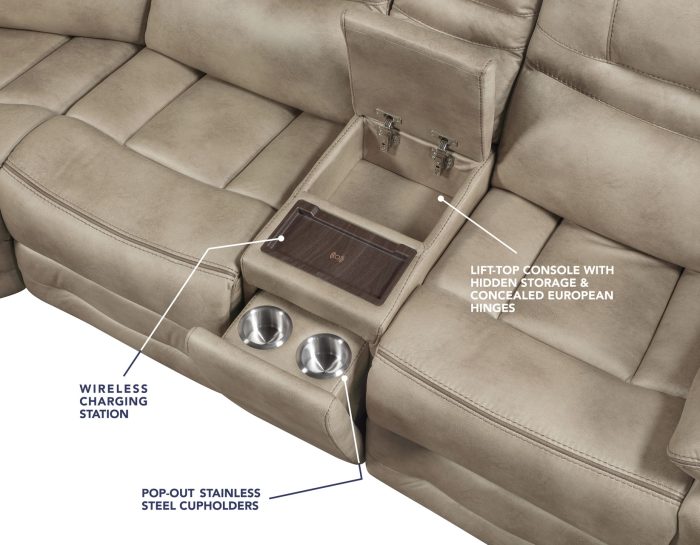 Shelton 3-Piece Manual Reclining Sectional - Image 10