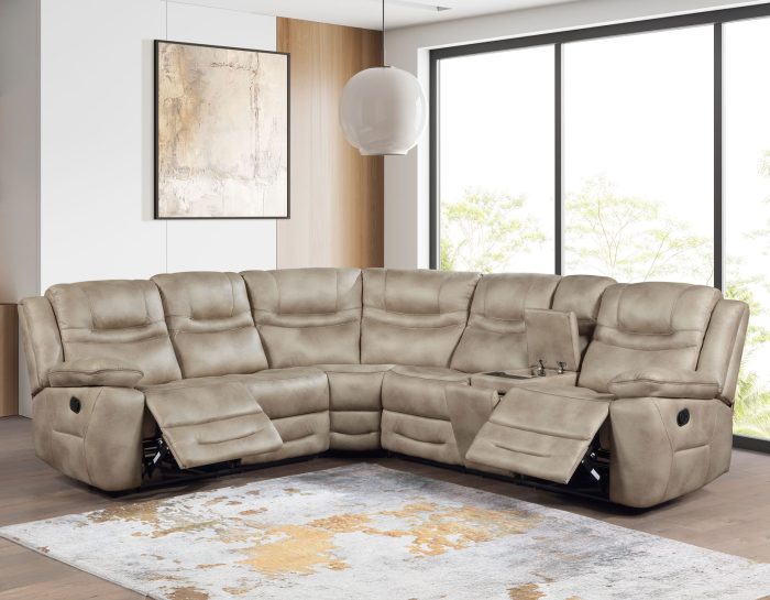 Shelton 3-Piece Manual Reclining Sectional - Image 2