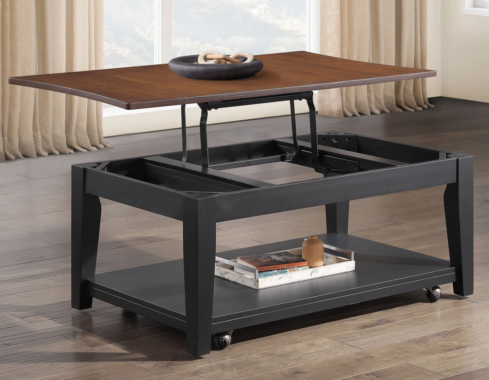 Joplin Lift-Top Cocktail Table with Casters