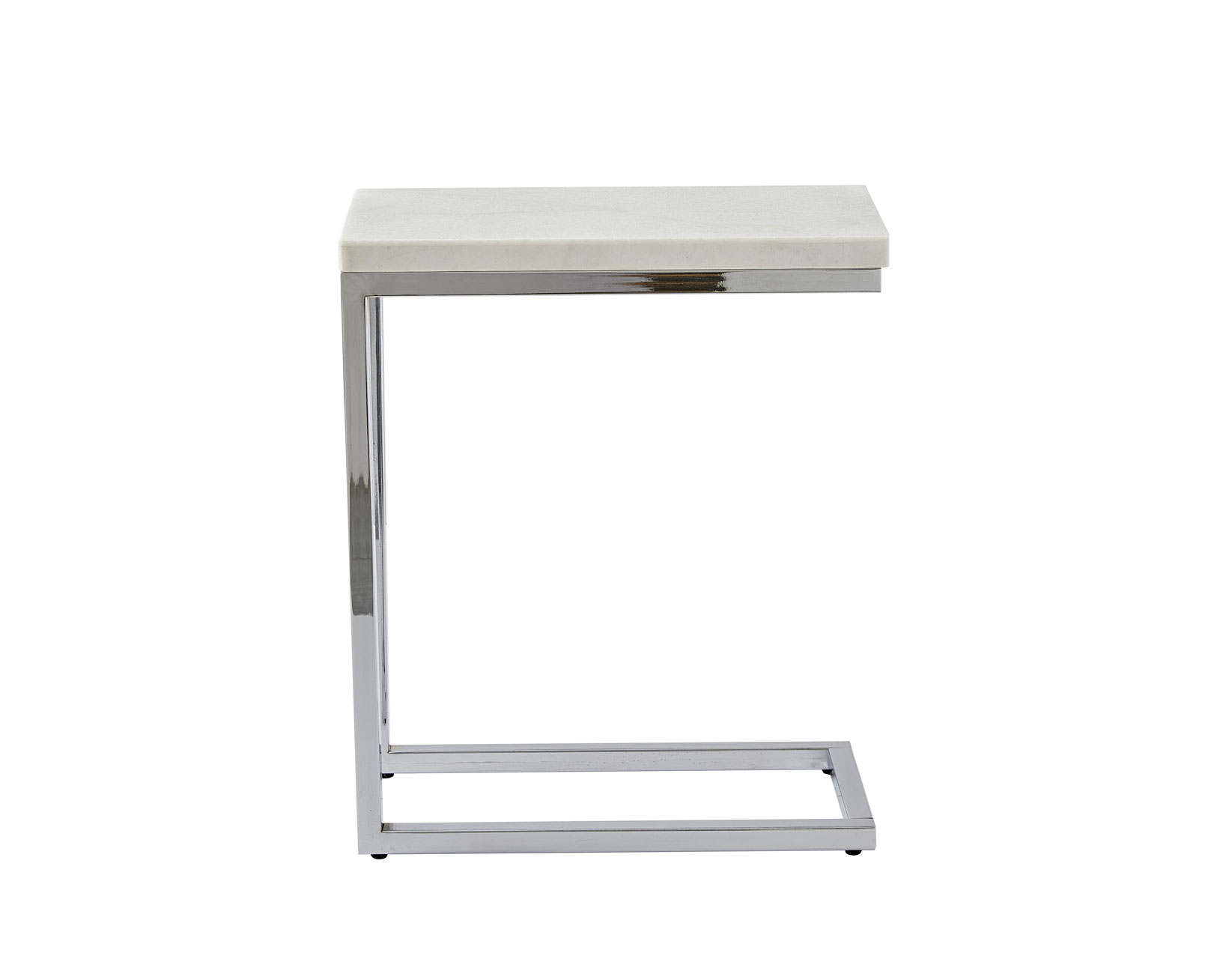 Echo White Marble Top Chairside End Table - Image 3