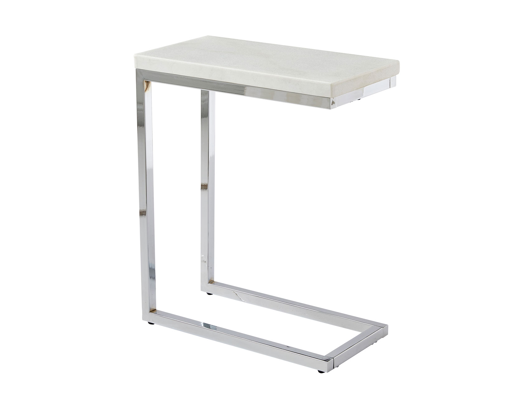 Echo White Marble Top Chairside End Table - Image 2