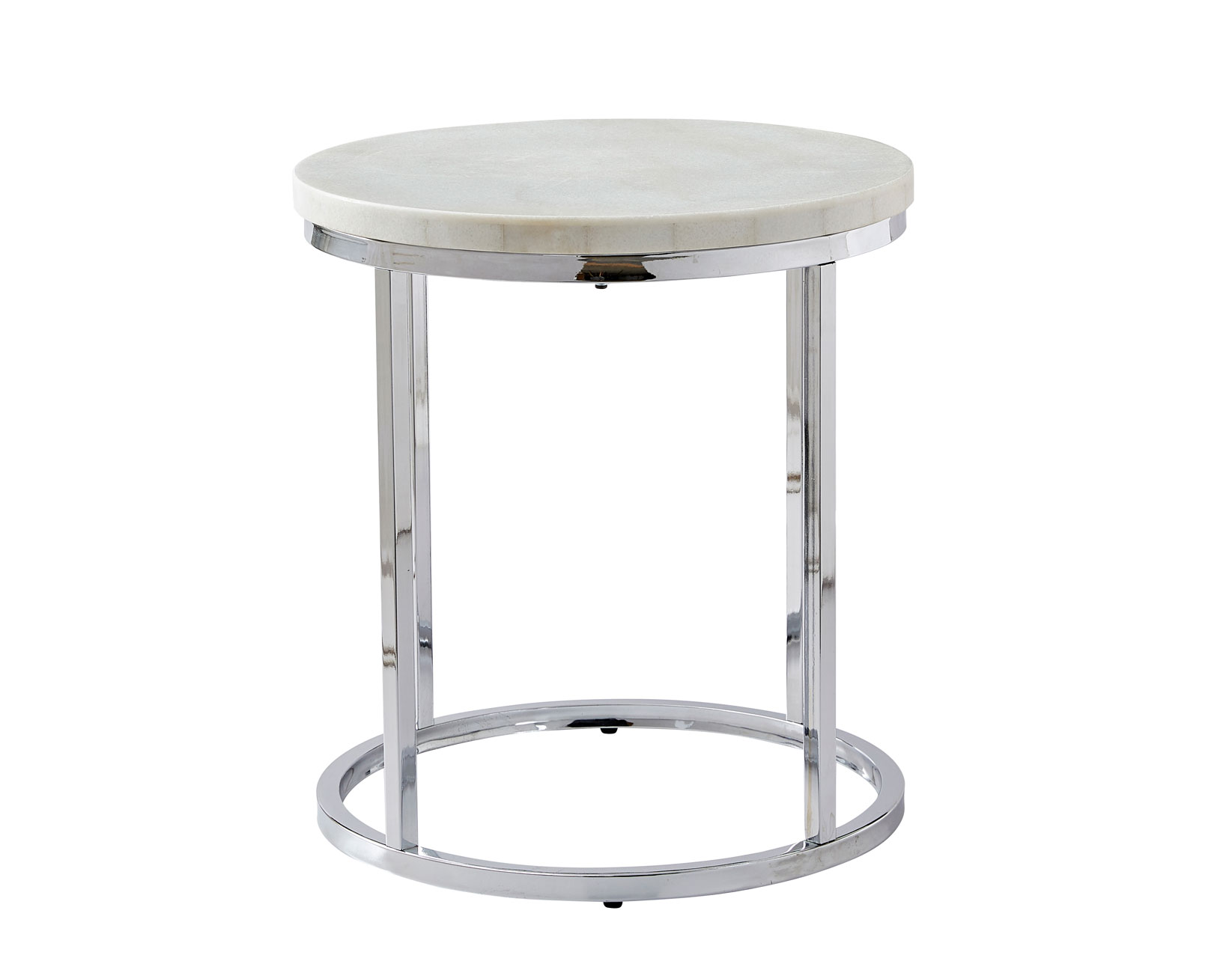 Echo White Marble Top Chairside End Table - Image 5
