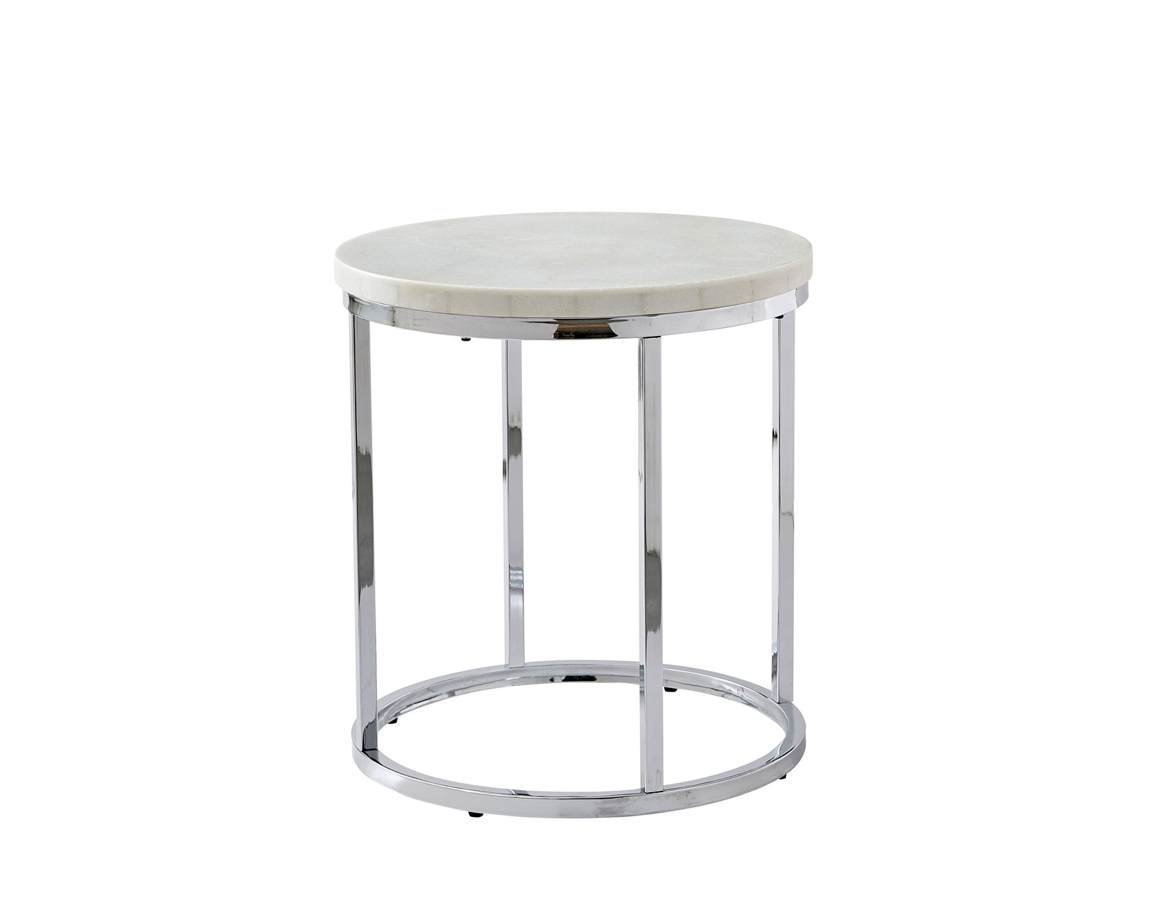 Echo White Marble Top Chairside End Table - Image 12