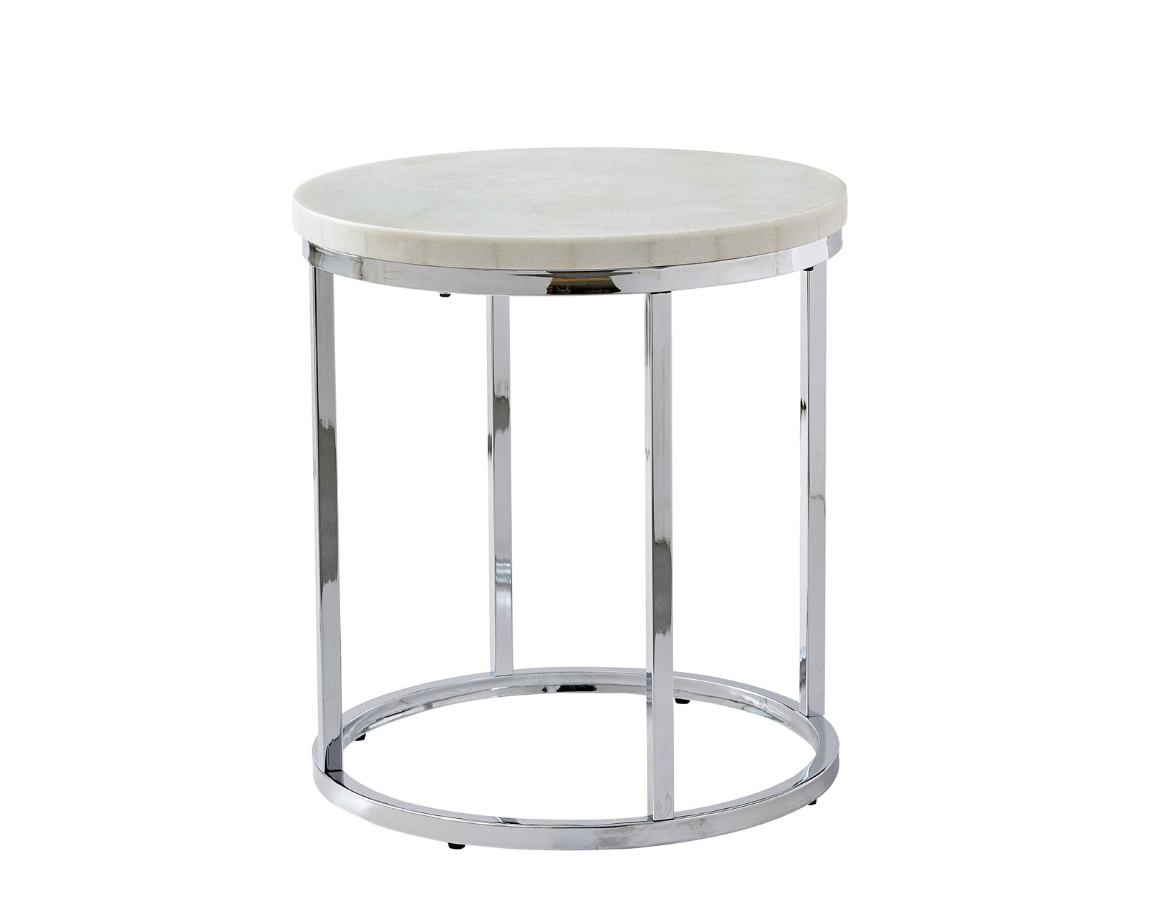 Echo White Marble Top Chairside End Table - Image 10