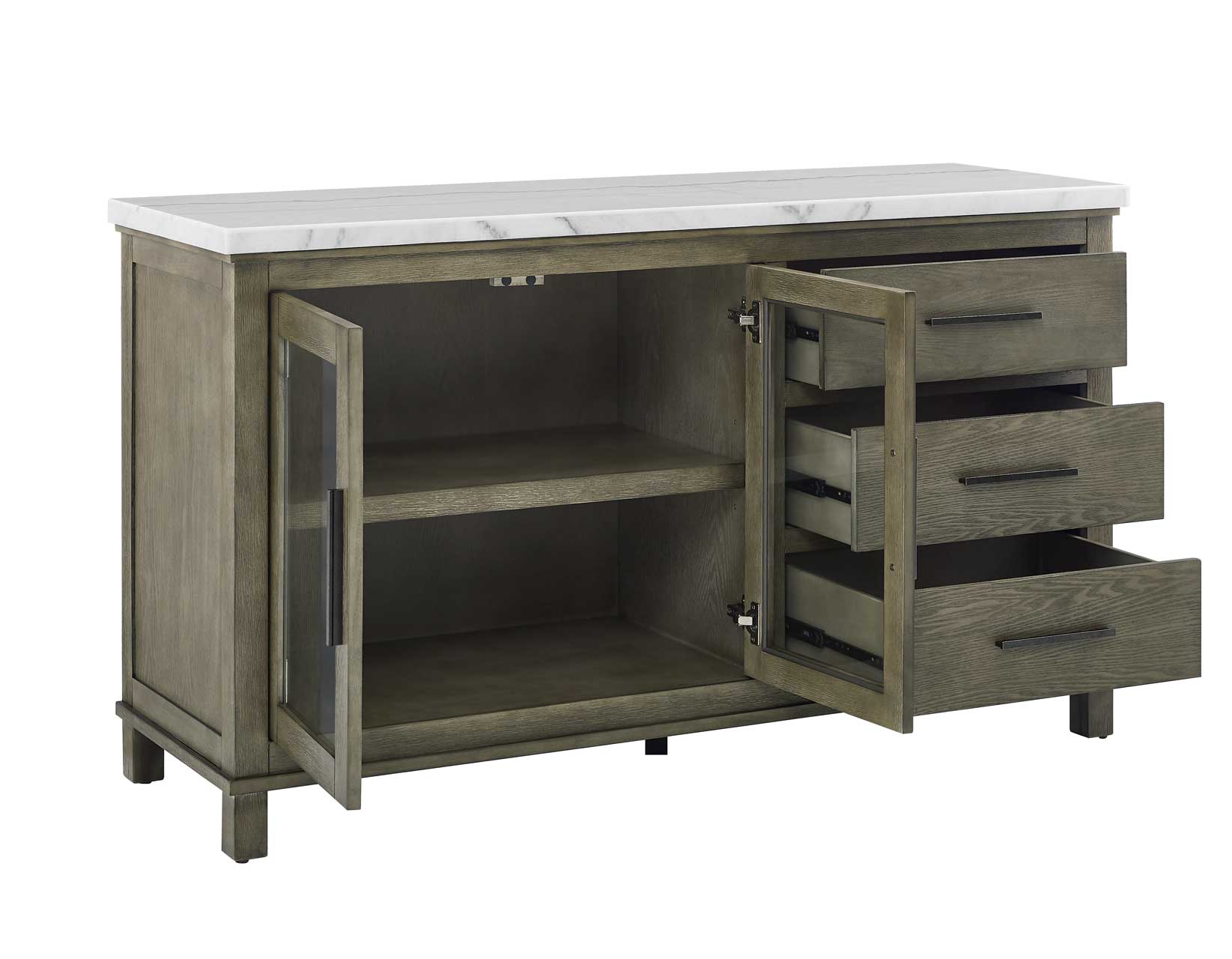 Grayson Server, White Marble Top - Image 2