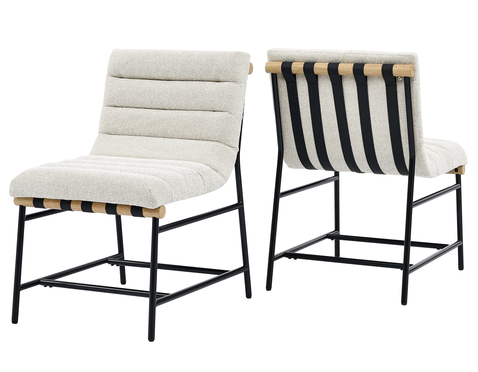 Nicco 20" Side Chair, Eggshell Polyester Fabric - Image 7