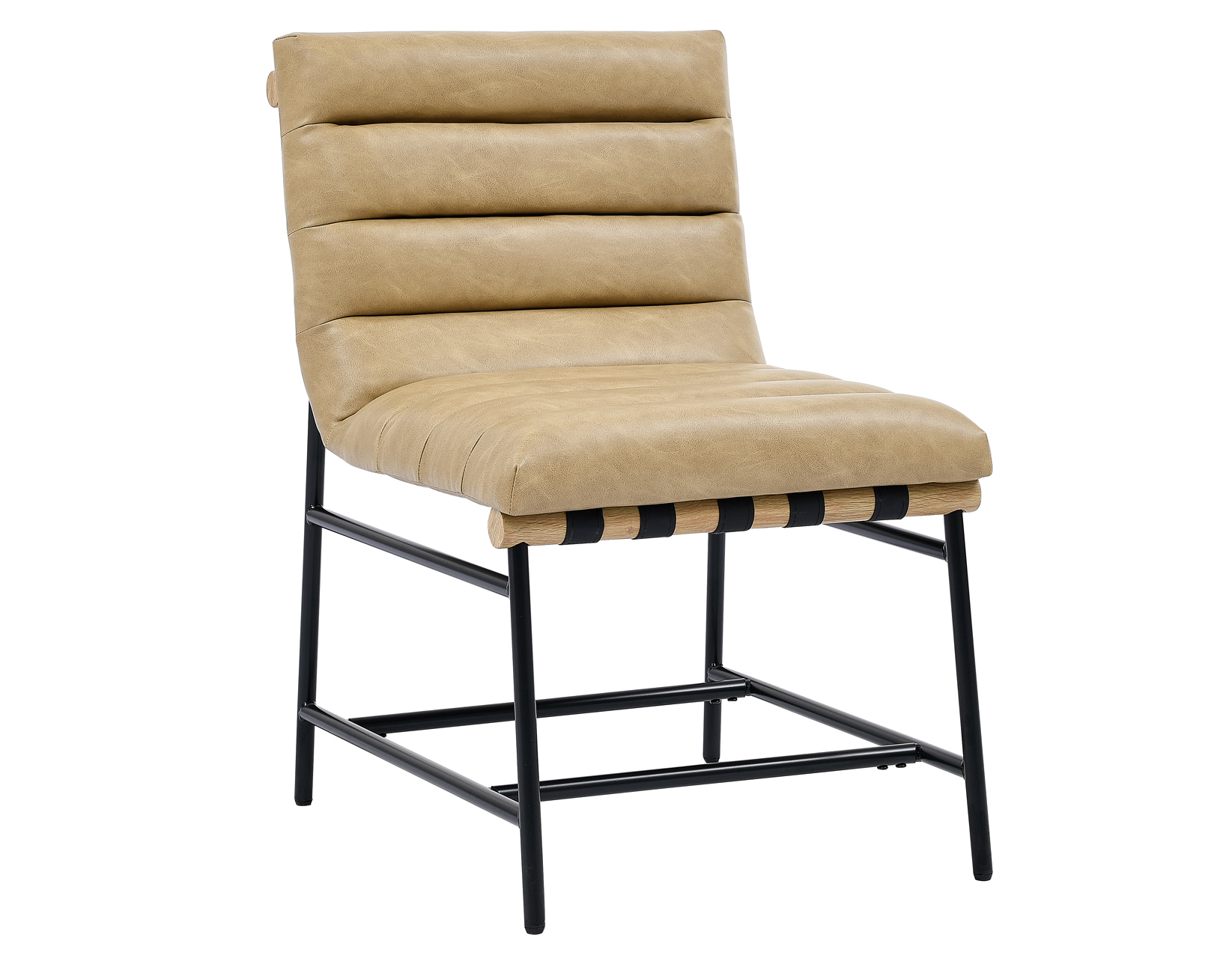 Nicco 20" Side Chair, Sand Vegan Leather Fabric - Image 4